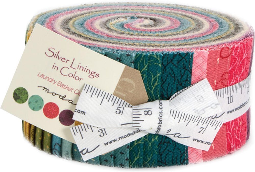 Laundry Basket Quilts Silver Linings In Color Jelly Roll 40