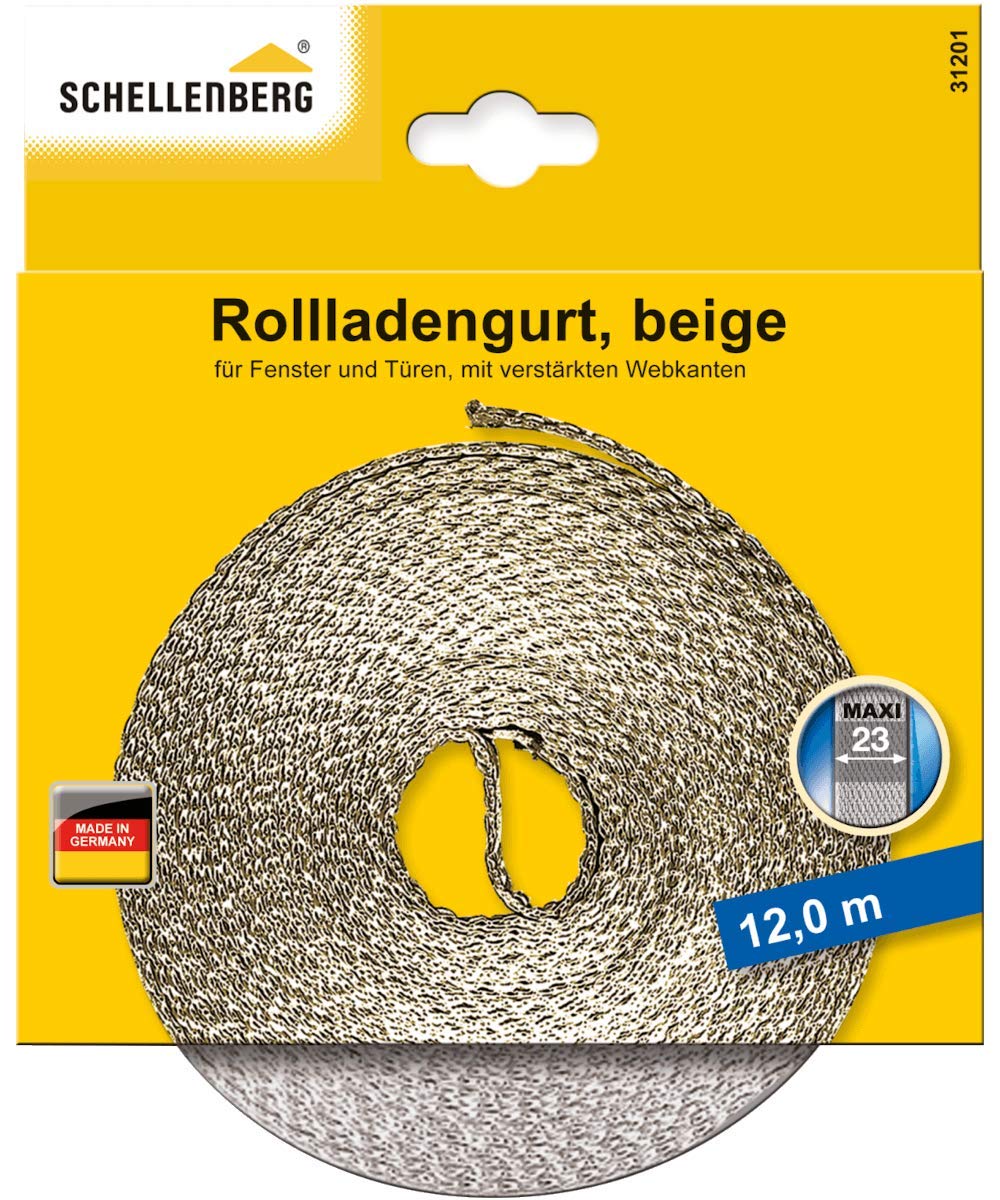 Schellenberg Roller Shutter Belt, Beige, 23 mm/12 m, 1,3 mm
