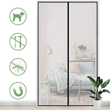 Magnetische Hordeur Muggengaas Beschermt Tegen Stof En Insecten Magnetische Hordeur Zwart 120x210cm Amazon Nl