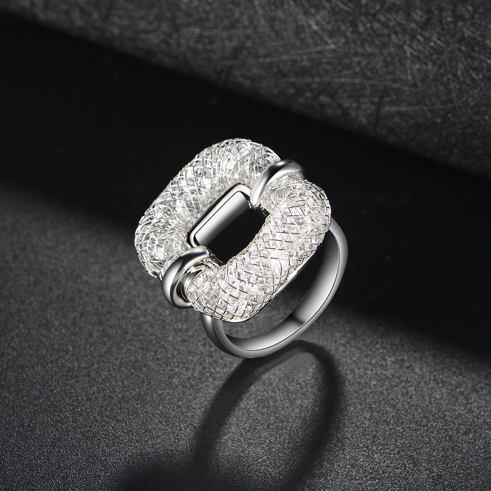 mytysun Grand Anneau Bague pour Femme en Swarovski Elements Bagues de déclaration pour Dames Femmes Vintage Bagues Bague Large en Cristal Cadeaux …