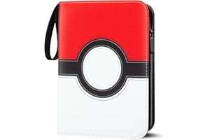 ZEERLIKI Card Binder for Pokemon Cards,400 Pockets Card Holder, 4-Pockets Trading Card Binder Collector Zipper Album with 50 Removable Sleeves,Portable Waterproof Card Holder