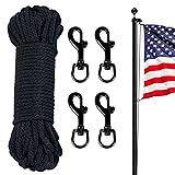 NQ Flag Pole Rope Line Kit-100FT x 1/4"Diameter