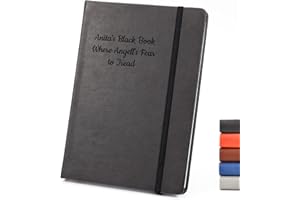 Personalized Custom Premium Hardcover Notebook | Design A Truly Unique Journal | Laser Engraved Gift Idea - A5, Black