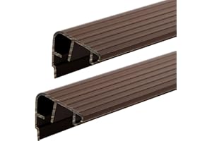 Pangda 36 Inch Fixed Vinyl Sill Cap Replacement Threshold Single in-Swing Doors Only Trim-to-fit(36 Inch,Dark Brown,4 Pcs)