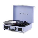 Victrola Journey II (2025 Model) – Bluetooth Suitcase Record Player – Built-in Stereo Speakers with Enhanced Bass, 3-Speed Turntable, Bluetooth Input and Output, RCA & Headphone Outputs (Lavender)
