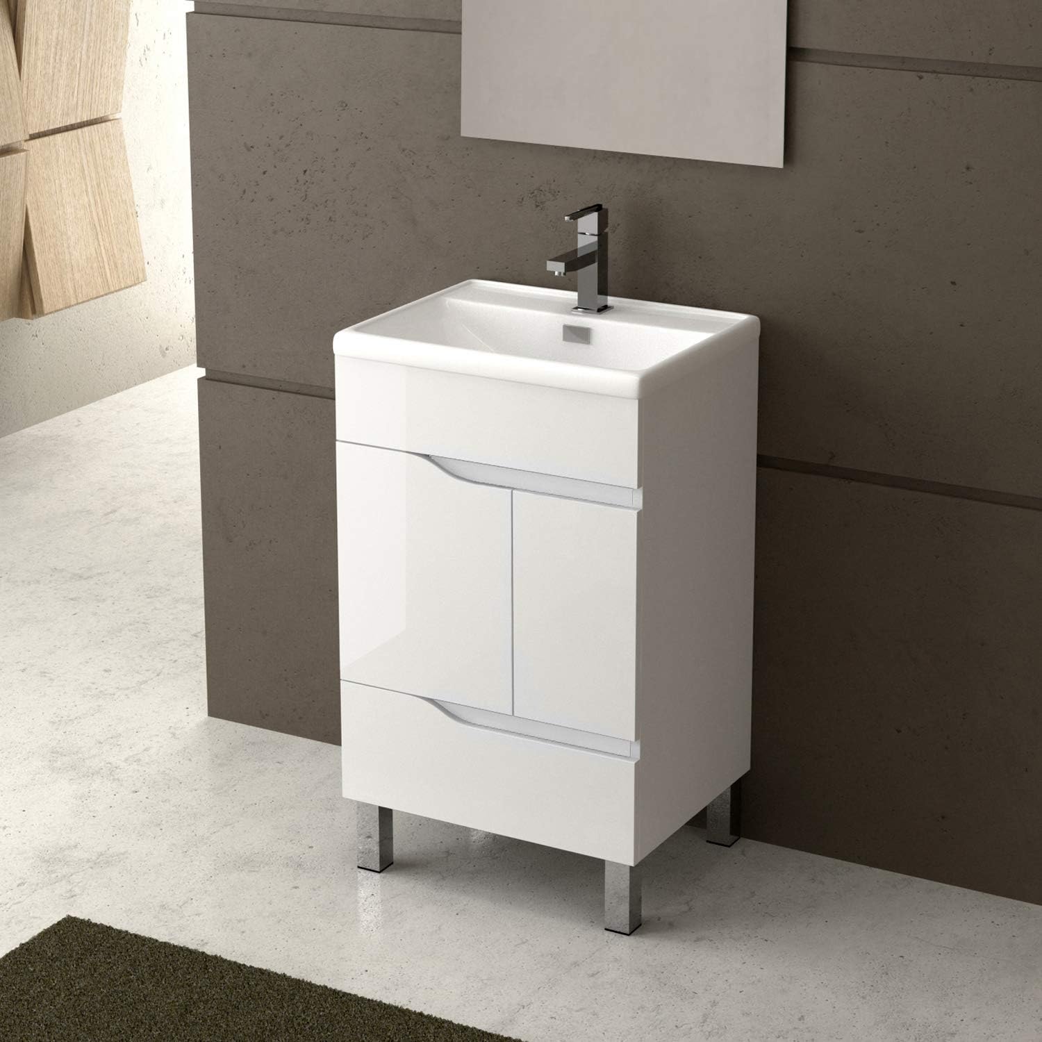 Eviva Evvn546 20wh Charm 20 White Integrated Porcelain Sink