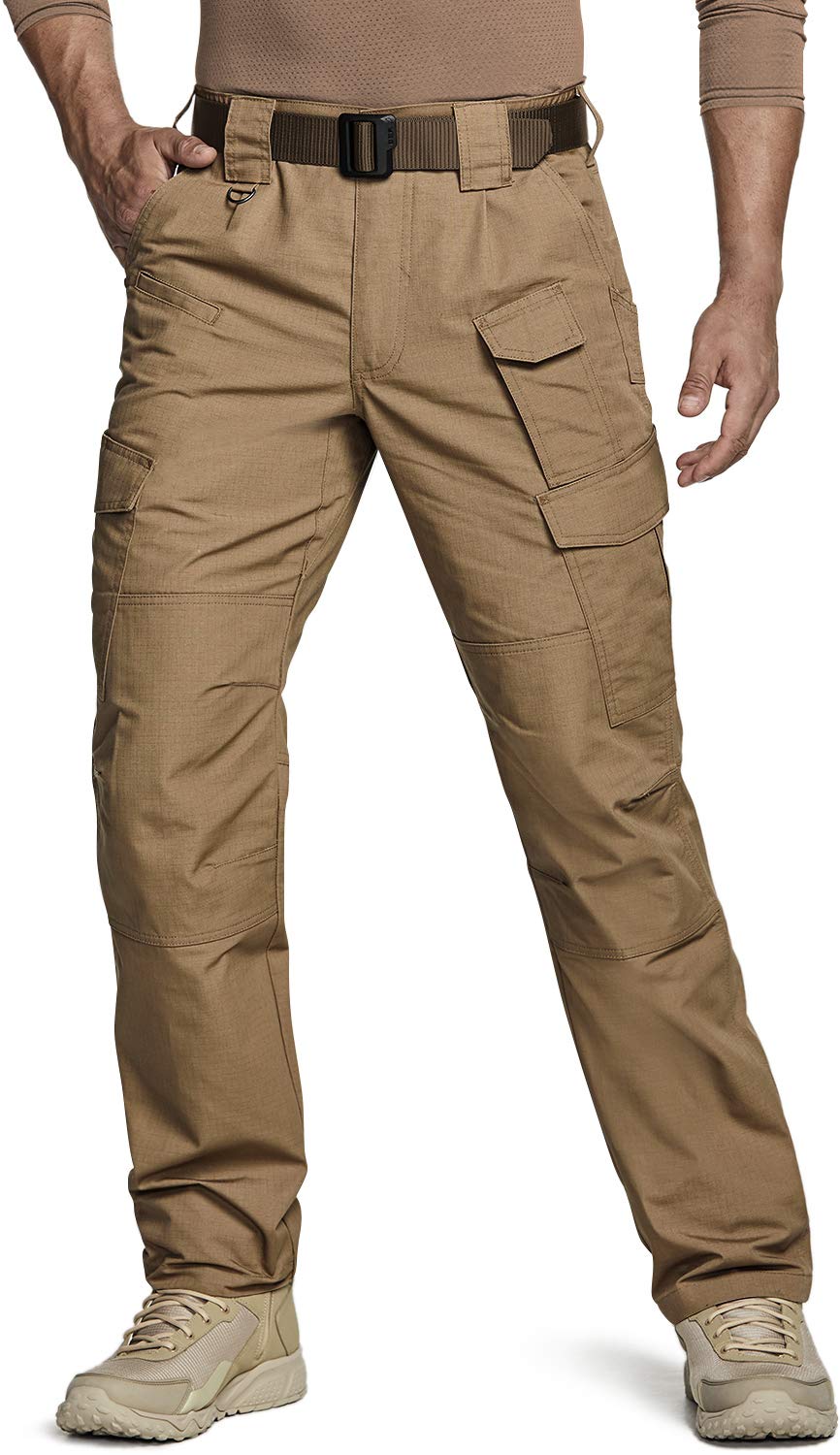 CQR Men's Tactical Pants, Water Repellent Ripstop Cargo Pants, Lightweight EDC Hiking Work Pants, Outdoor Apparel