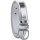 Belle Donne Small to Plus Size Belt Women, Bonded Leather, Silver Polished Buckle, Belts for Women, For Ladies Dress n Jeans