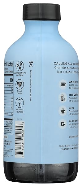 POP AND BOTTLE ORGANIC CLASSIC SUPER CONCENTRATE COFFEE, 8 FZ