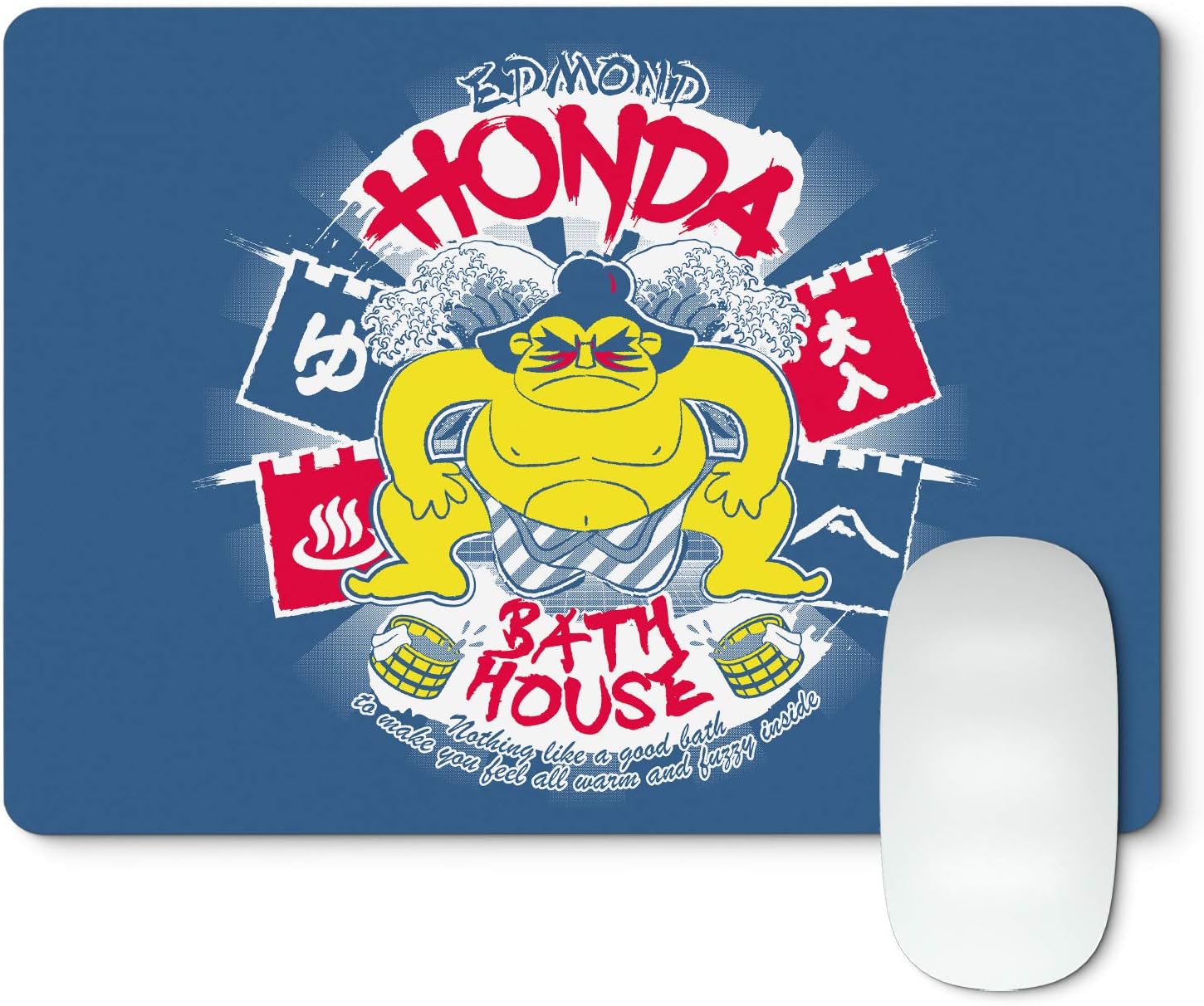 BE8EIGHT 8 BITS WEAR Mouse Pad Street Fighter Honda - Soft Natural Rubber Gaming Mouse Mat Black – 27 cm x 19 cm x 0.5 cm