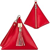Aatacas Women Leather Clutch Wallet Triangle Wristlet Purse Fits Cell Phone with Wrist Strap