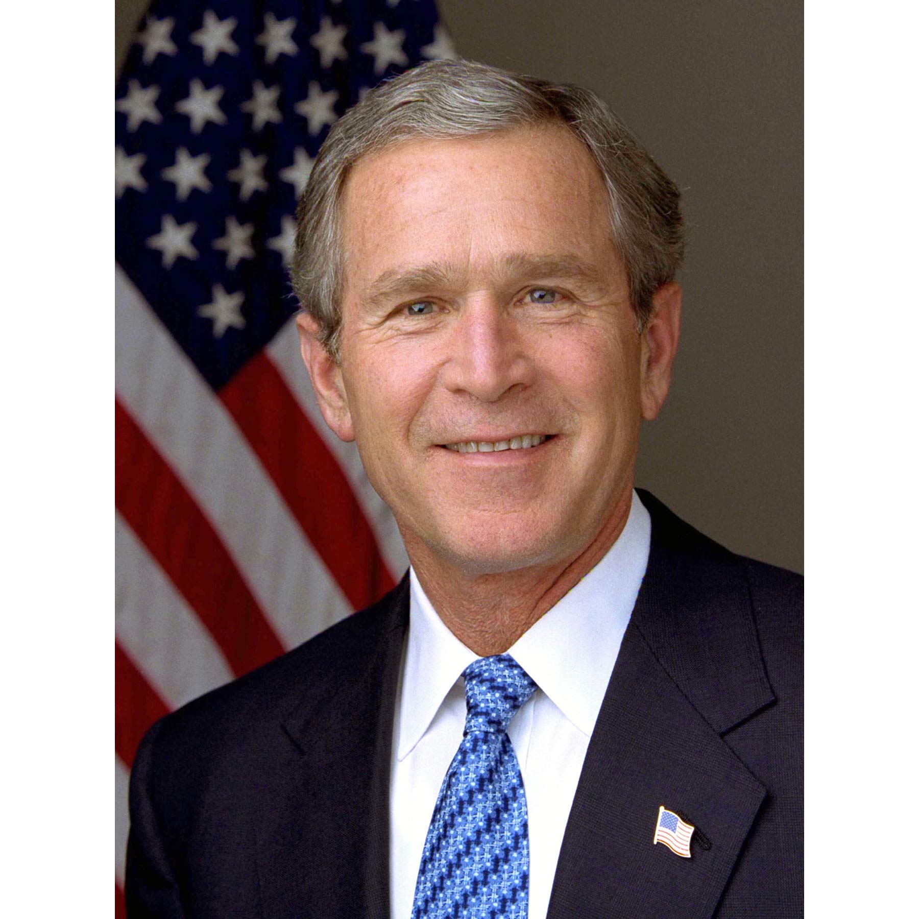 Artery8 Draper Portrait US President George Walker Bush Photo Large Wall Art Poster Print Thick Paper 18X24 Inch