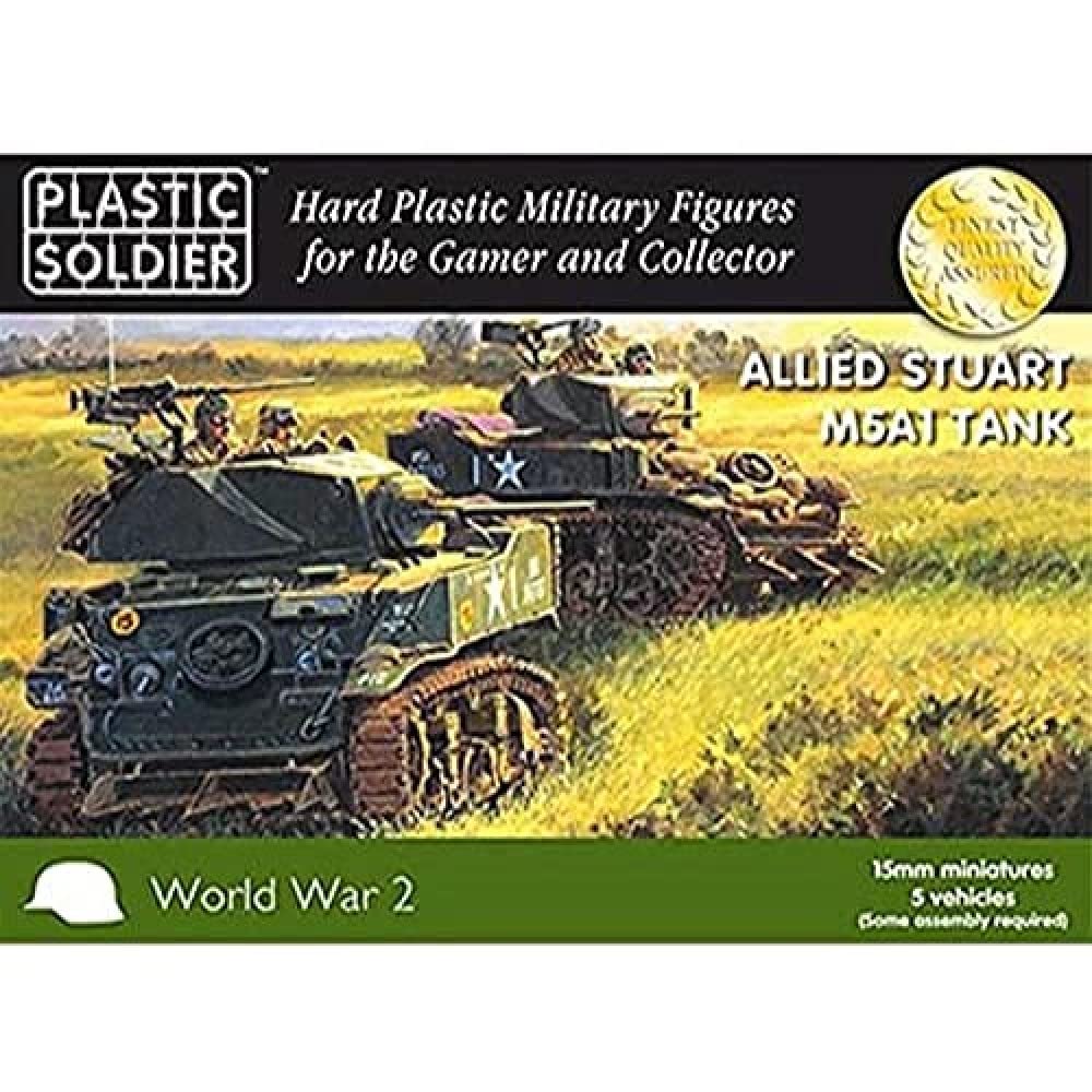 Plastic Soldier Easy Assembly Stuart M5 Tank 15 mm Miniature