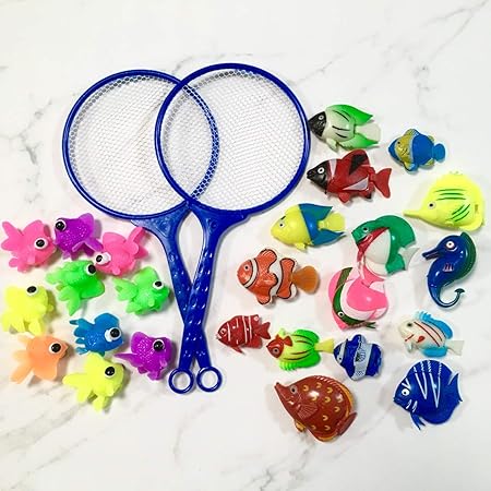 Amazon Nico Style 魚すくいセット A お風呂のおもちゃ おうち縁日 夏祭り プール 熱帯魚 アクアフィッシュ 金魚 魚釣り 金魚すくい 縁日用品 おもちゃ