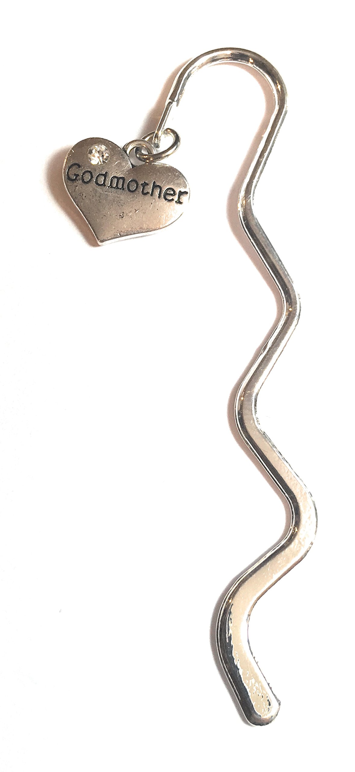 FizzyButton Gifts Godmother Heart Charm mini Bookmark in Gift Bag