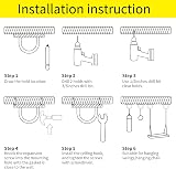 Morzejar 304 Stainless Steel Swing Hook 360° Rotating Heavy Duty Ceiling Hooks view 8