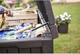 Keter 150 Gallon Deck Box Storage Bench Weatherproof Outdoor Resin Seating view 5