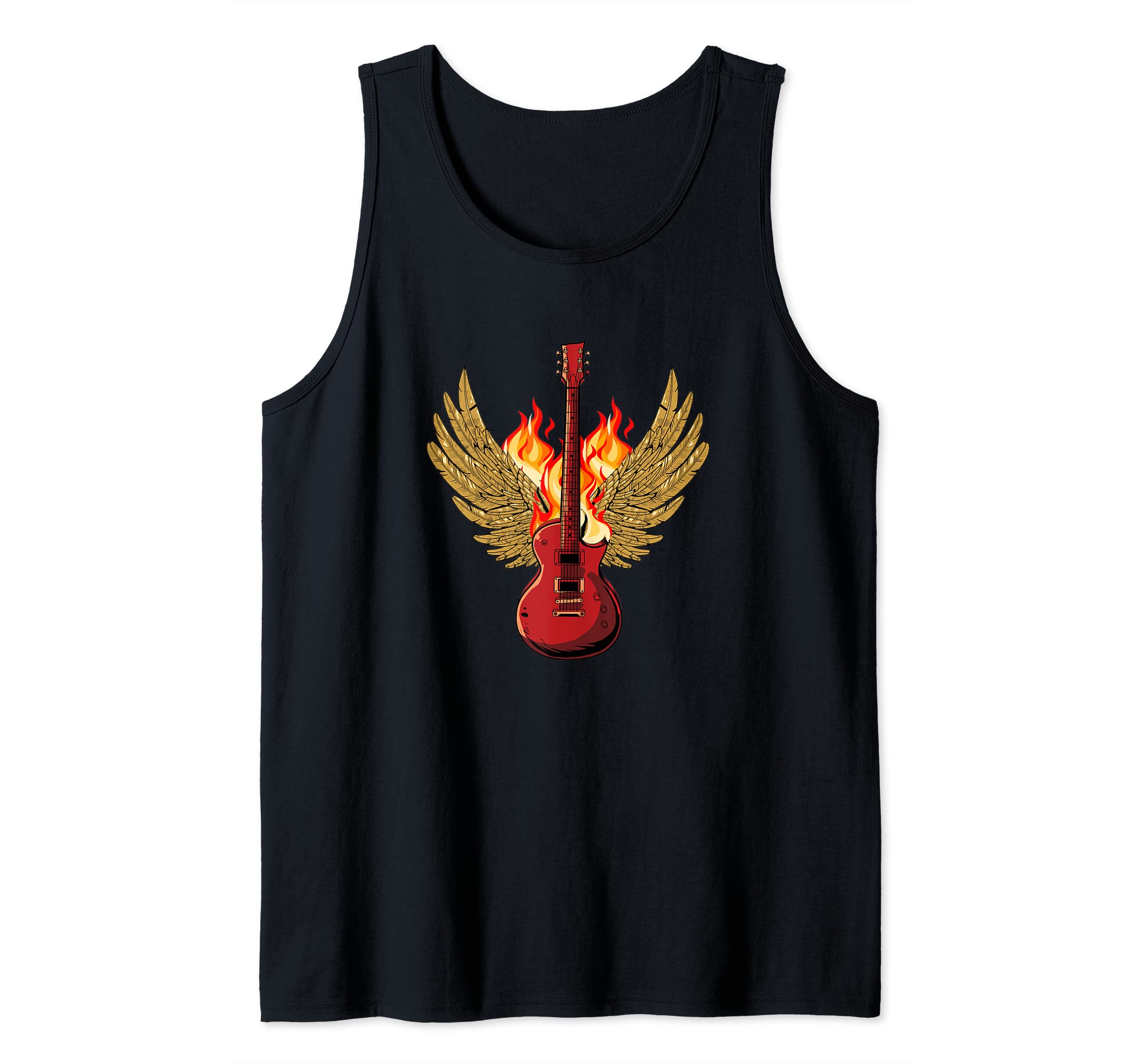 Electric Guitar Musician - E-Guitar Wings Rock Guitarist Tank Top