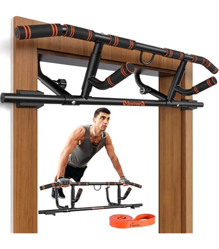 Sportneer Non Screw Pull Up Bar Push Up Bar Pull Up Bar For