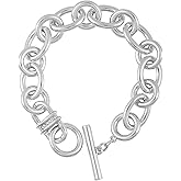 Vince Camuto Silvertone Chain Link Toggle Bracelet