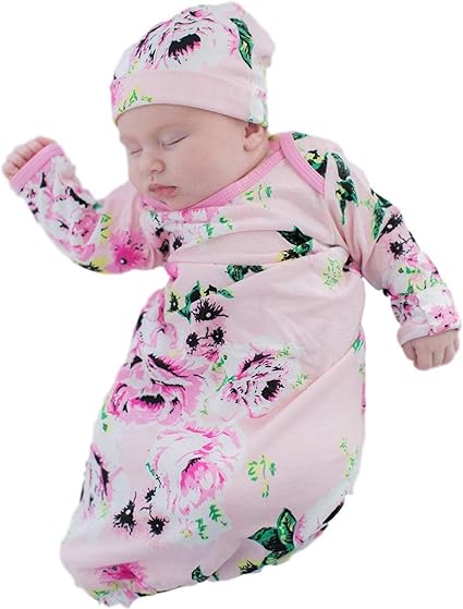 infant gown and hat set