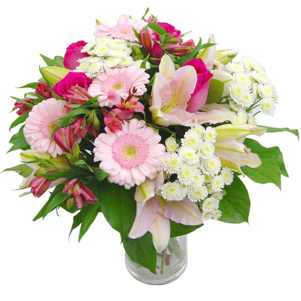 Clare Florist Cottage Garden Fresh Flowers Bouquet - Beautiful Roses, Lilies and Chrysanthemums for a Great Gift for All Occasions