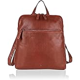 VILENCA HOLLAND Genuine Leather Backpack for Women - 12.5 Inch with Adjustable Shoulder Strap - Stylish and Durable (Tan)