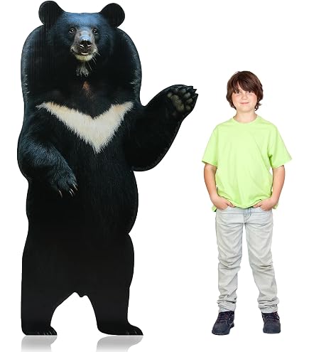 12 Stück Black Bear Cut-Outs – Doppelseitiger Glitzer, 4 Zoll Hoch, Für Tischdeko & Party