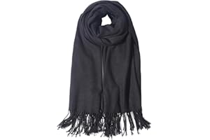 TUSHUSTY Pashmina Feel Shawls Wraps Solid Scarf for Women Soft Silky Warm Men Scarves Hijab