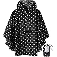 SaphiRose Lightweight Kids Rain Poncho Jacket Waterproof Outwear Rain Coat