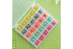 YICBOR Colorfull Bobbins for Husqvarna Viking #4123078-G 4125615-45 (Colorfull bobbins(25/box))