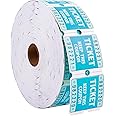 L LIKED Raffle Tickets Double Roll 2000 Tickets Consecutively Numbered 50/50 Raffle Tickets for Event Party Prize Drawing Perforated Stubs (Easy Read Blue)