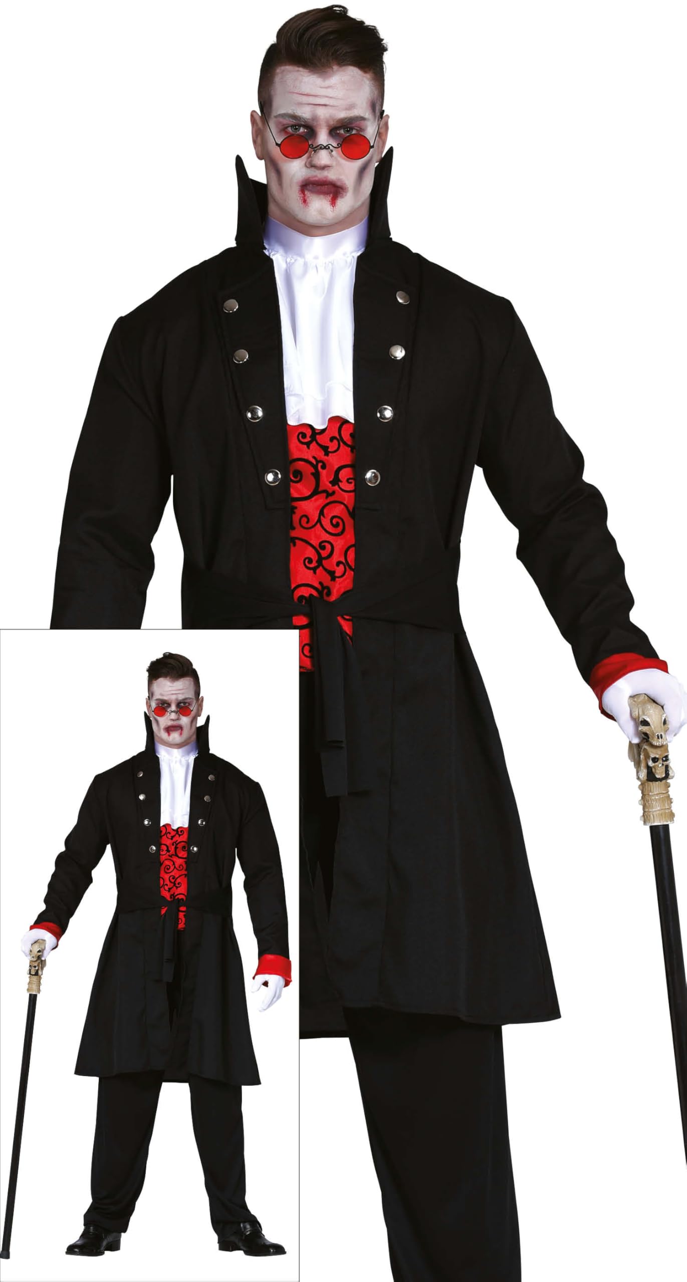 FIESTAS GUIRCA Men's Vulturi Vampire Costume