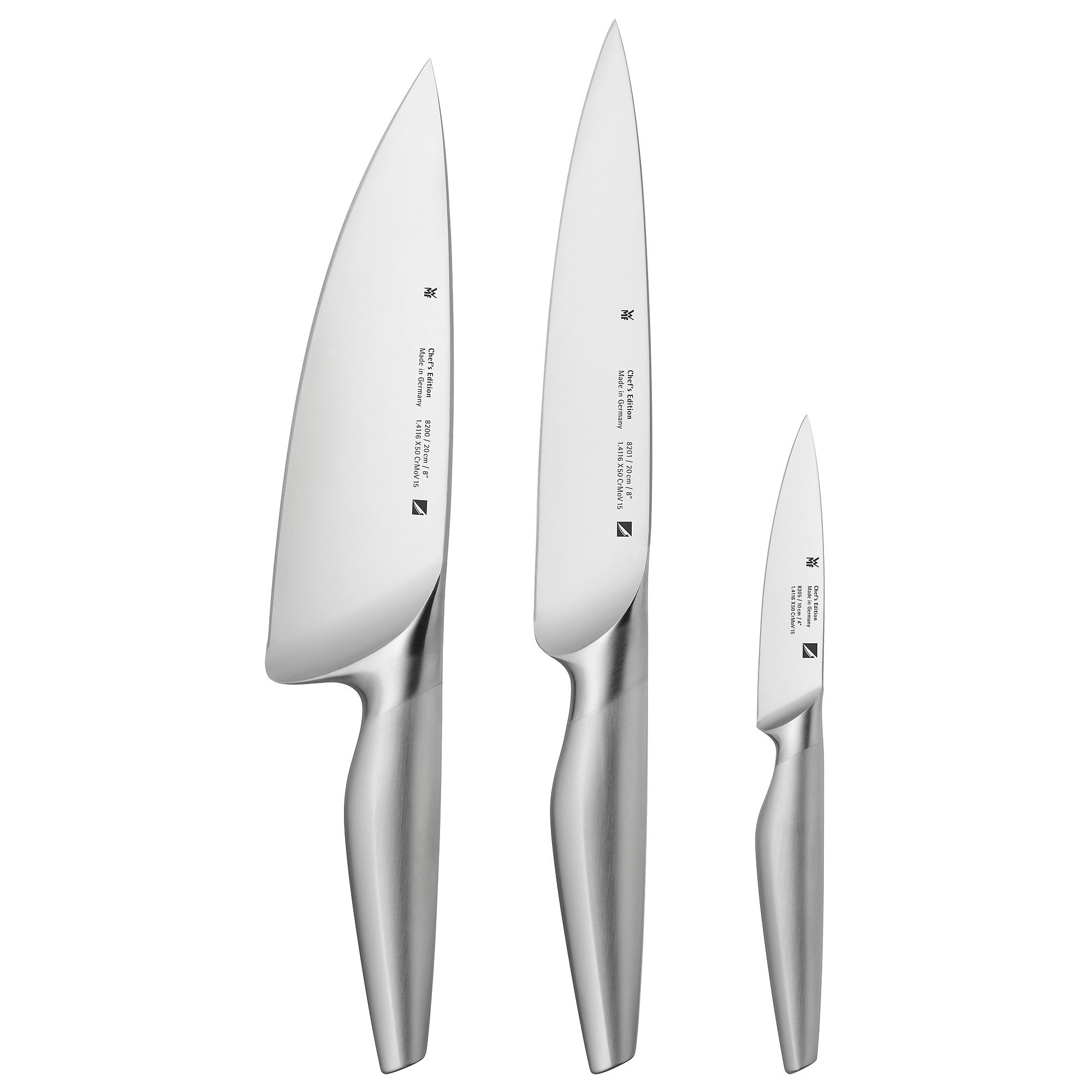WMF Set of kitchen knives Chef`s Edition 3 pieces, Made in Germany