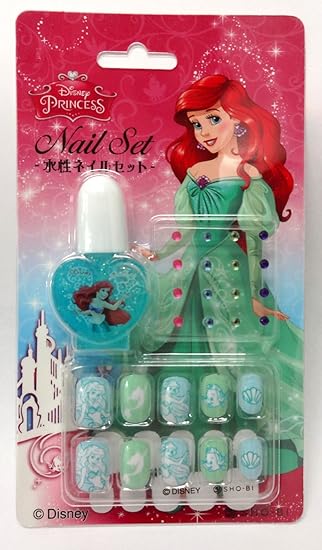 Amazon Co Jp キッズコスメ ディズニー 水性ネイルセット マニキュア ネイルチップセット リトル マーメイド アリエル キラキラ かわいい 服 ファッション小物