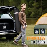 OVERMONT 150kg Folding Camping Chair with Cup Holder High Back Garden Chair view 4