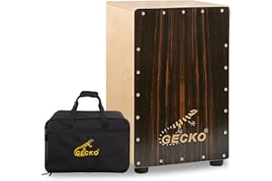 PARDUS GECKO Cajon BOX Drum-Wooden Percussion Box musical instrument bass drum box acoustic box drum beat box with Internal Adjustable Guitar Strings cajon drum set package