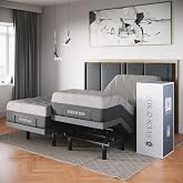 Sven &amp; Son Classic Adjustable Bed Base, Head and Foot Lift, Massage, Under-Bed Lights, USB, Gel Memory, Zero Gravity Smart Frame - Split California King + 14 inch Hybrid Spring Matt (Medium Soft)