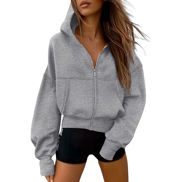 American Apparel Felpa Con Cappuccio E Cerniera Donna Blu Taglia L