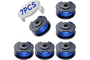 VOSOIR Weed Wacker String Replacement Compatible with Ryobi One+ AC14RL3A, 11FT/0.065'' String Trimmer Refill Compatible with 18V, 24V, 40V Ryobi Cordless Trimmers (6 Trimmer Line Spools, 1 Cover)