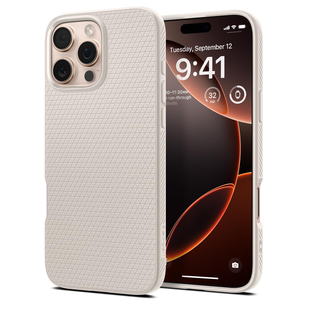 Spigen Liquid Air Designed for iPhone 16 Pro Case [NOT Compatible with MagSafe], [Military-Grade Protection] - Natural Titanium