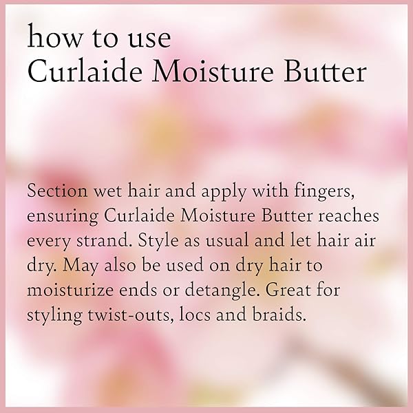 CAMILLE ROSE CURLAIDE MOISTURE BUTTER, HAIR STYLING CREAM FOR INTENSE MOISTURE TO STRENGTHEN AND NOURISH STRANDS, 8 OZ