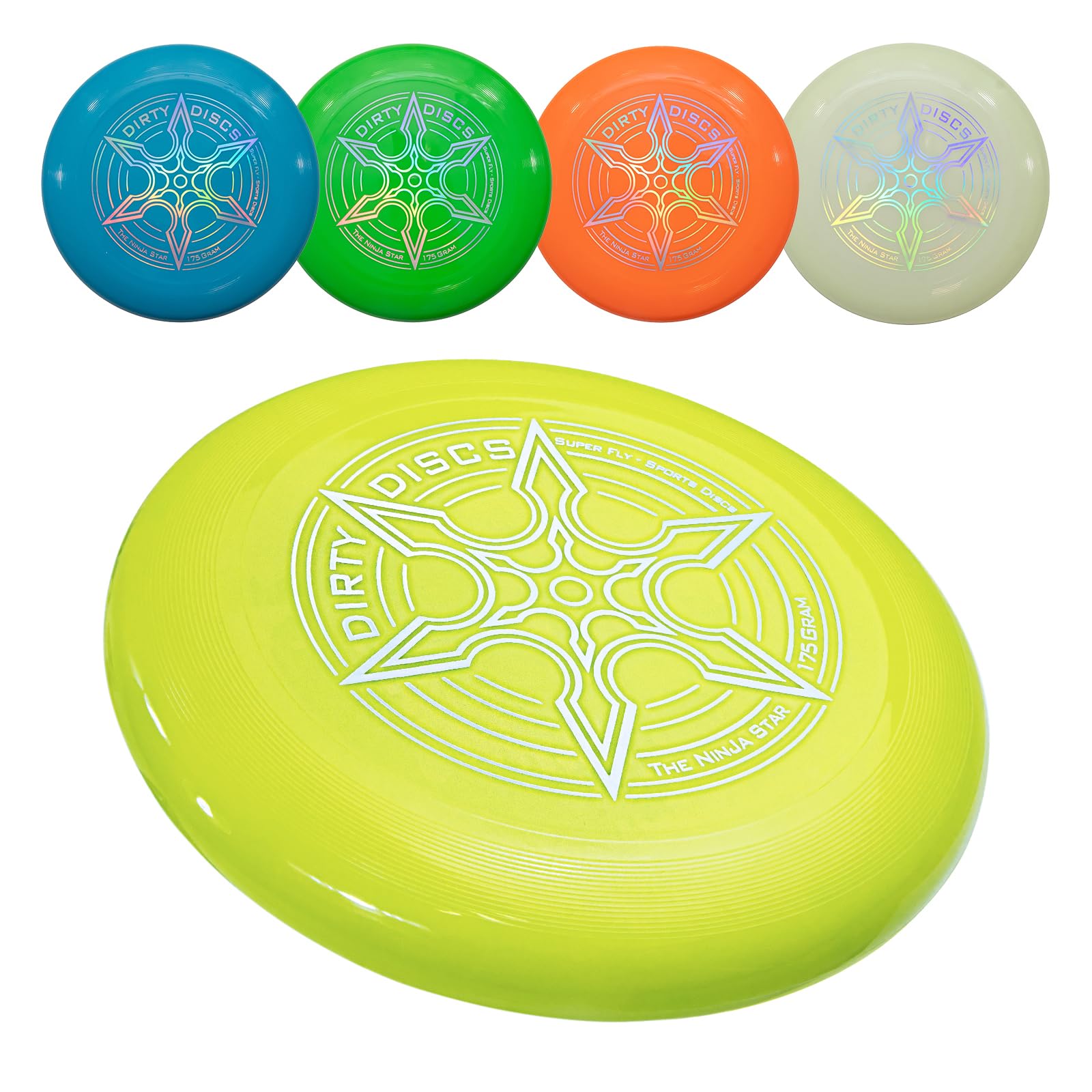 Indy - Dirty Disc (175 g) (Yellow) Frisbee, Professional Frisbee Disc, Throwing Disc, Flying Disc, Sports Toy, Sports Game for Children and Adults
