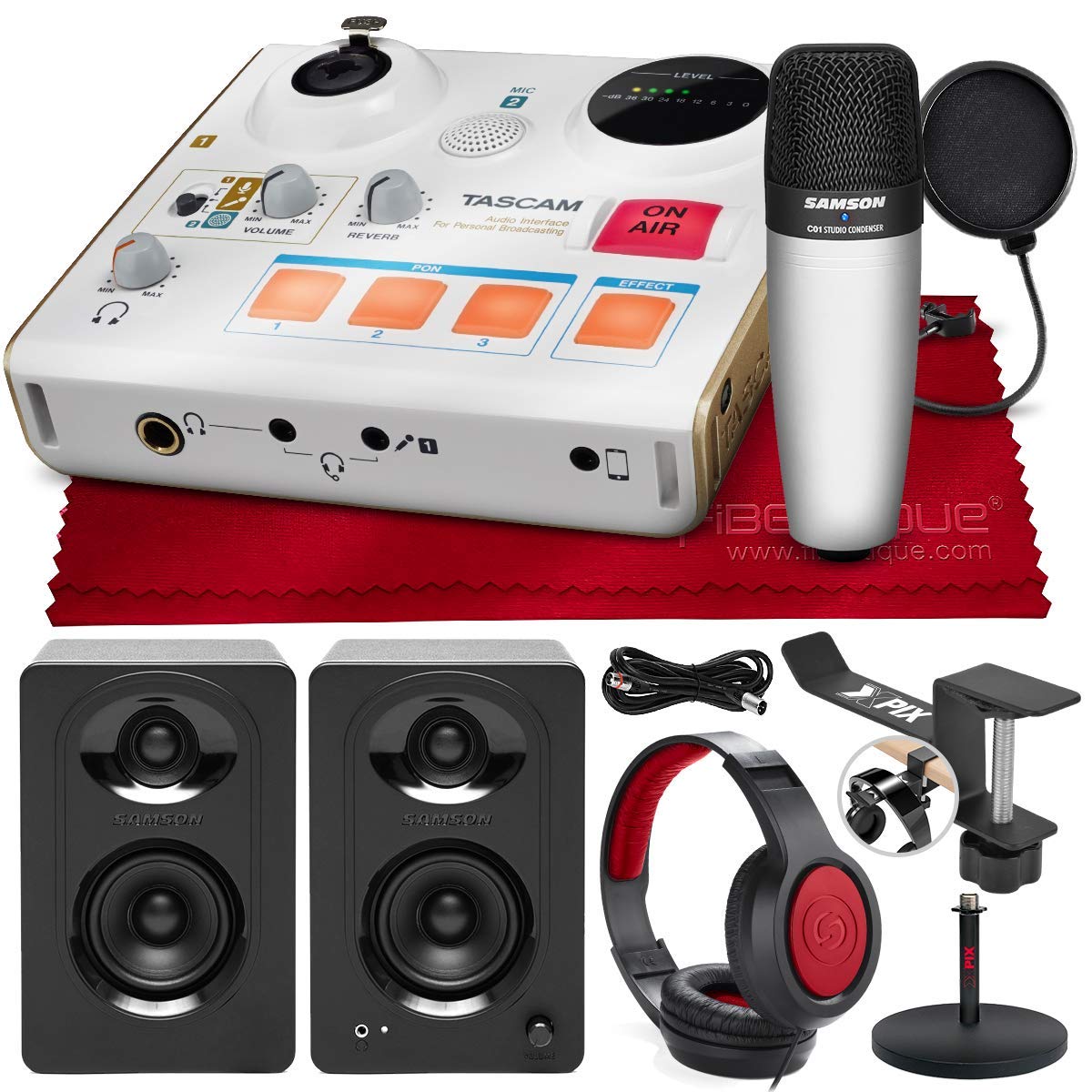 Tascam Us 32 Minstudio Personal Audio Interface For Online Podcasts Broadcasts And More With Powered Monitors Headphones Microphone And Complete Studio Accessory Bundle Buy Online In Dominica At Dominica Desertcart Com Productid
