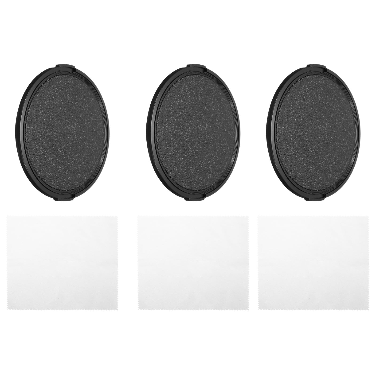 PATIKIL 95mm Lens Cap, 3 Pack Sides Pinch Snap Camera Lens Cover for Front Lens with Cloth, Suitable for 95mm Thread Universal DSLR Lenses for Nikon, for Fujifilm, for Pentax, for Leica