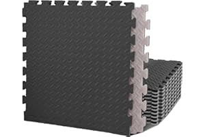 ER KANG Floor Mats, 1'' Thick Puzzle Exercise Mat, EVA Foam Interlocking Tiles for Protective, Cushioned Workout Flooring Matsfor Home Gym