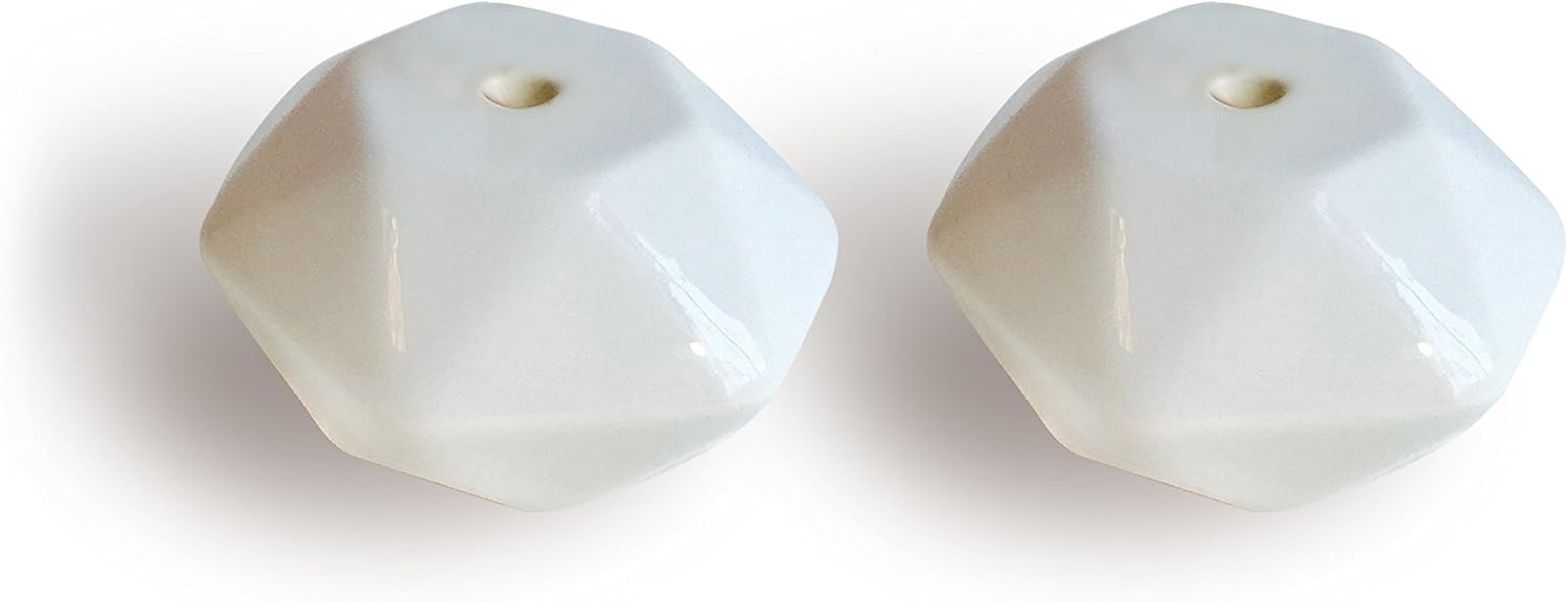 Votprof Set of 2 Small White Ceramic Candleholders Slim Taper Candles, Durable, Modern Design: Home & Kitchen