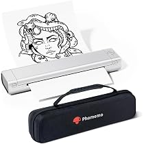 Amazon.com: Phomemo 無墨水便攜式打印機適用於旅行- [升級] 無線熱敏 ...