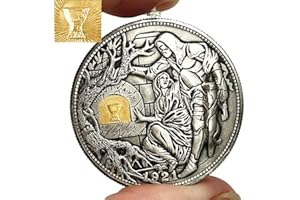 GOGOPEAK USA Movable Mechanical Coin Hobo Nickel Morgan Dollar Holy Grail Wandering Removeable Sword Amazing Art Collectible Creative Gift Handmade Commemorative