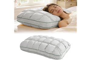 Pineapple Cloud-Like Down Pillow, Highly Elastic with Vacuum Compressed Down Alternative Core, Soft, Cervical Neck Pillow for